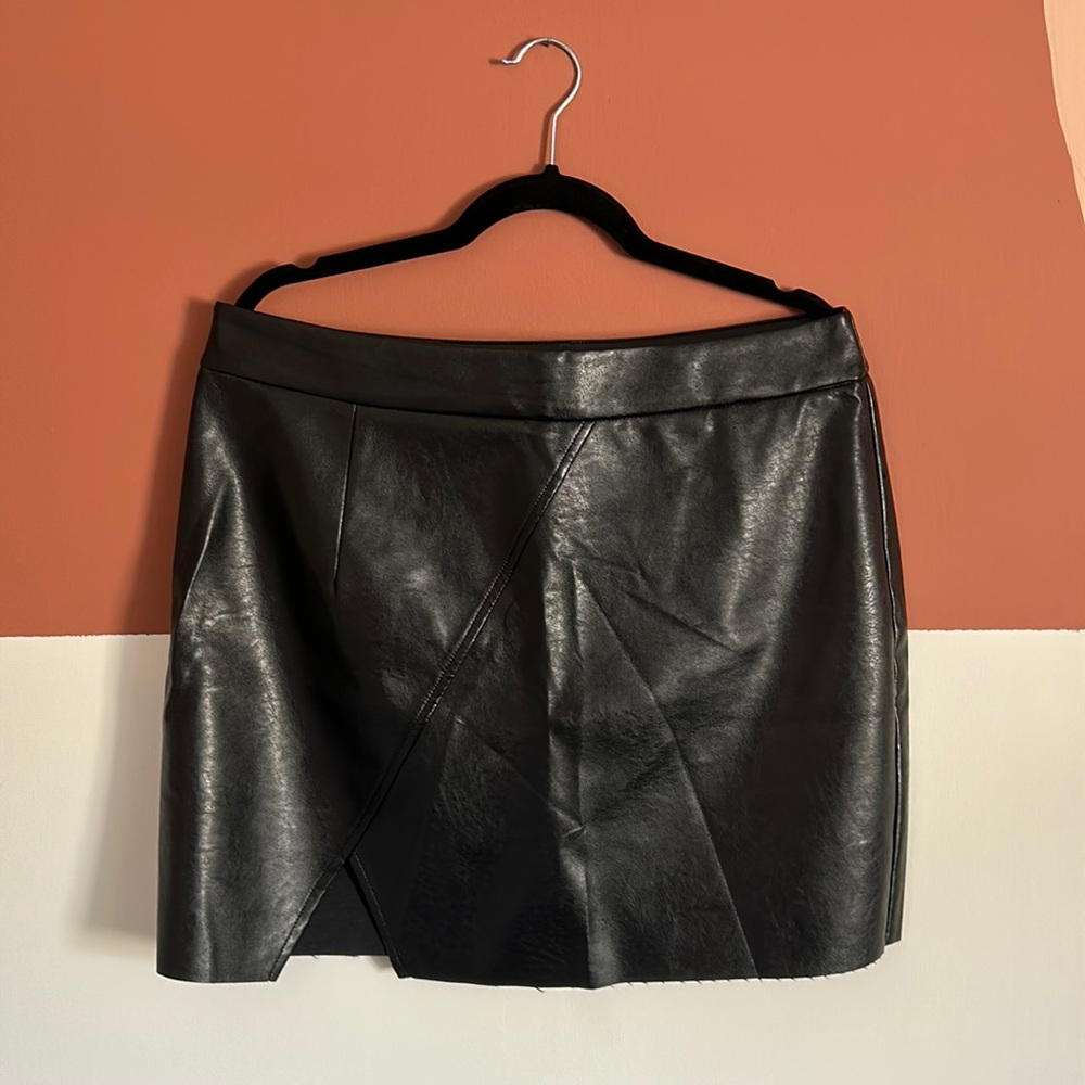 Pleather Mini Skirt